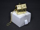 thee-ei Huisje TEA, licht-Goud kleurig; 36/24/31mm +doosje