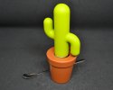 thee-ei Cactus in Pot, cactus mint silicone/rvs + pot pvc beigebruin; �25-52/137mm