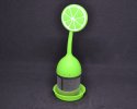thee-ei Limoenschijfje, lgroen silicone +rvs, lepel staand +lekbakje; �40/145mm