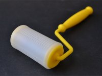 thee-ei lepel Schildersroller, silicone, geel + transparant; 114-25/55mm