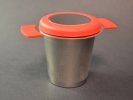 thee-ei Hangcylinder met grepen en deksel, rvs met rood silicone; 73-45/73mm