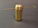 thee-ei Cylinder Goud met pen erdoor, rvs-goudkleur; 30/66,pen130mm