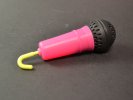 thee-ei Microfoon, silicone, roze-zwart, met geel haakje; 37-20/110mm
